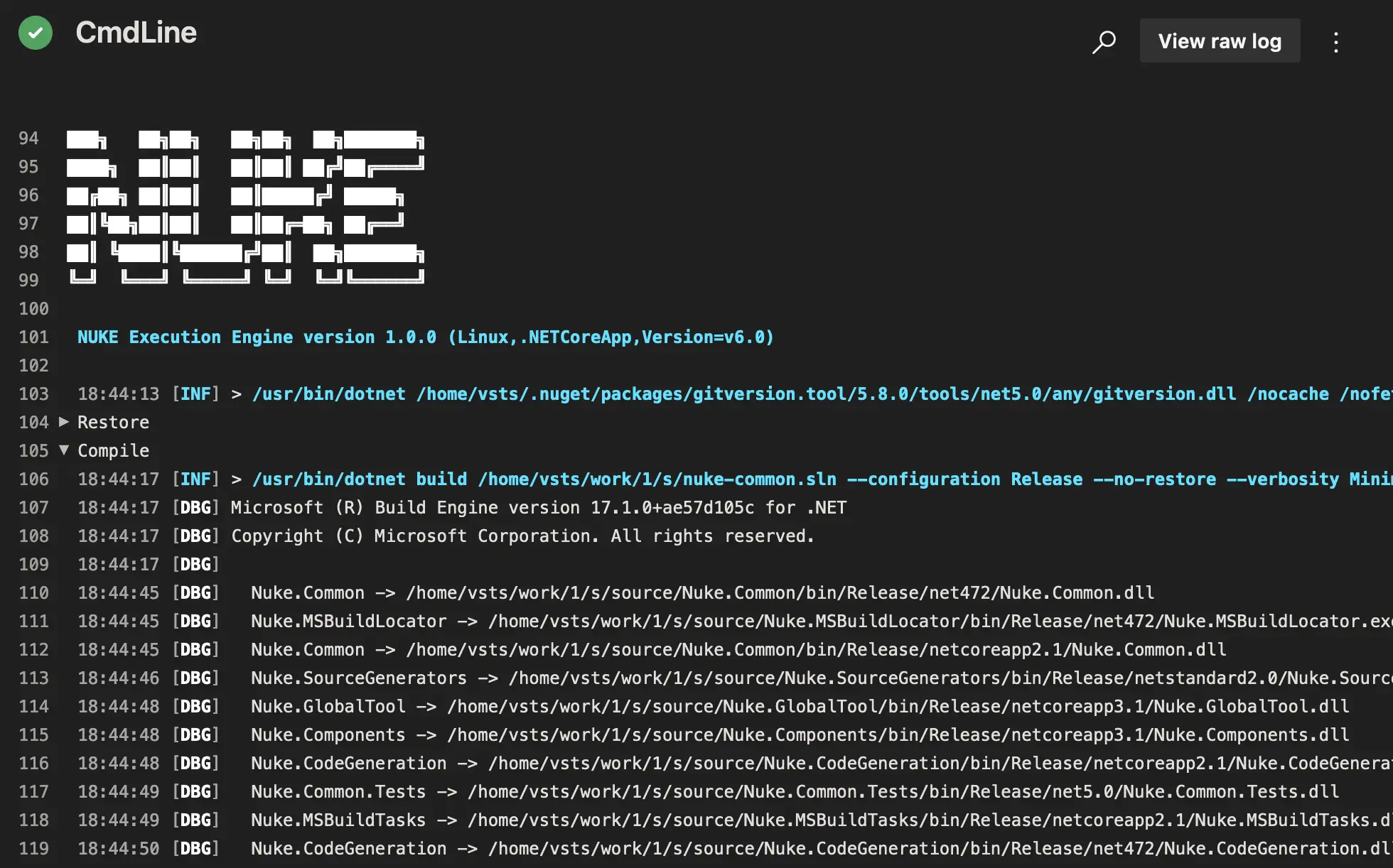 Azure Pipelines Log Output