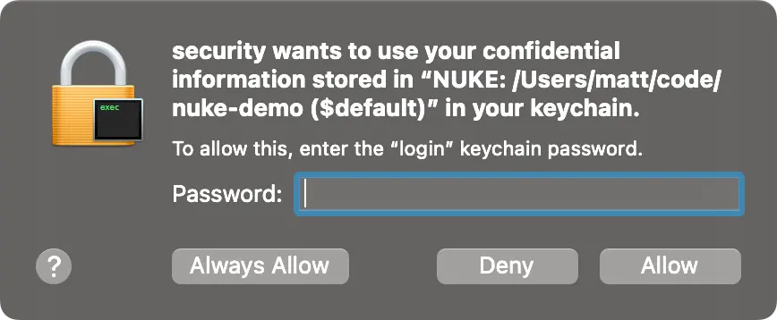 macOS Keychain Integration
