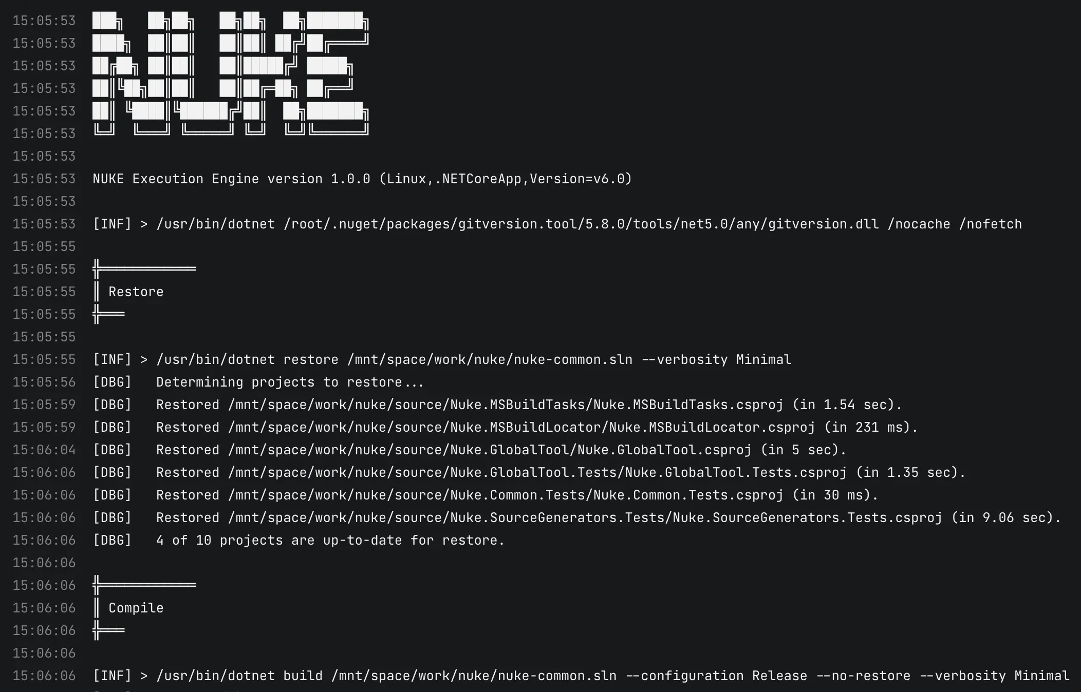 Space Automation Log Output