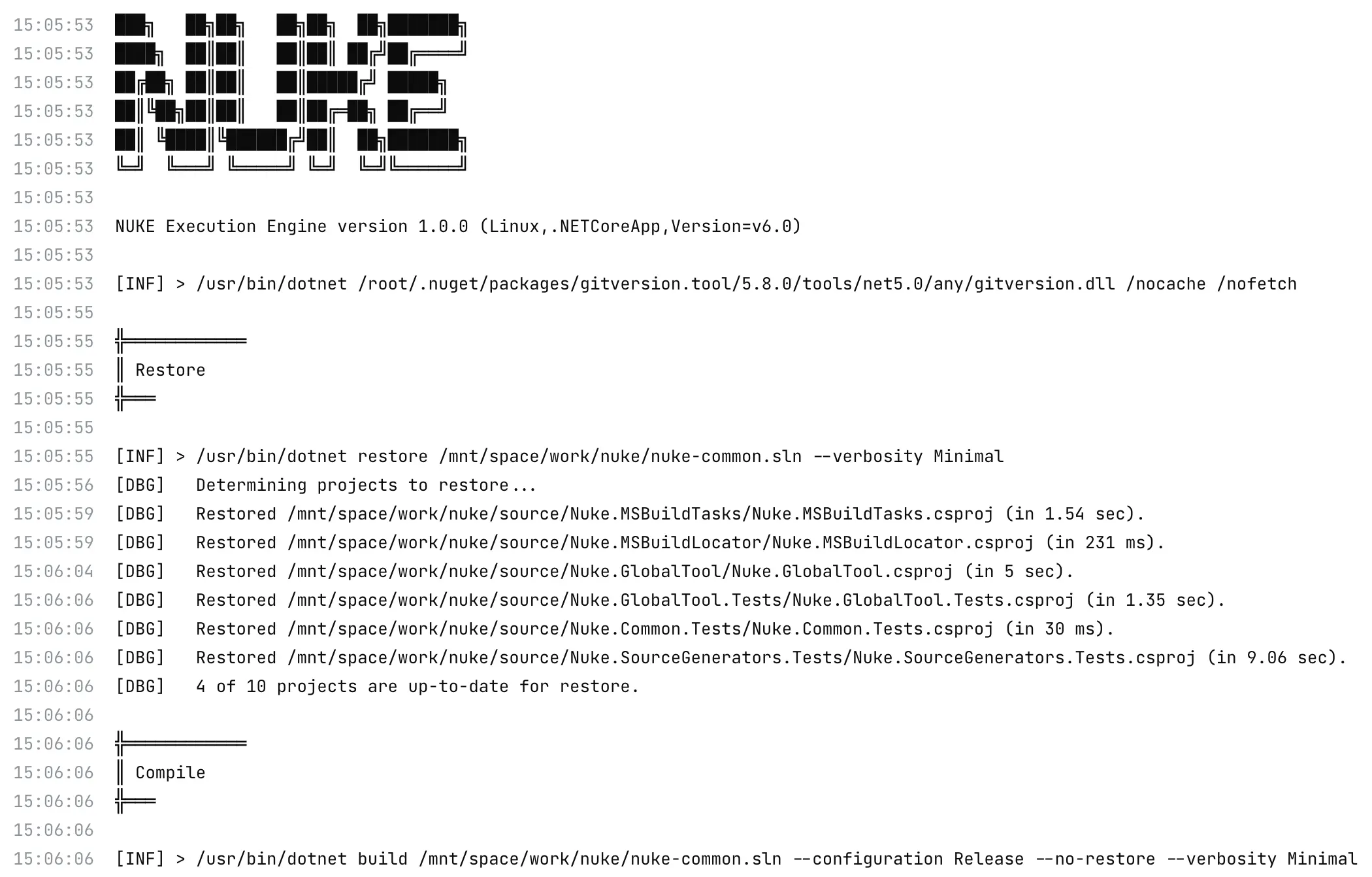 Space Automation Log Output